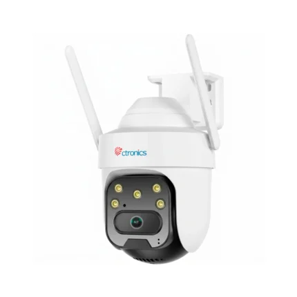 Cámara de seguridad exterior Ctronics 5MP Domo PTZ con antenas Wi-Fi dual banda