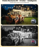 Comparativa de visión nocturna a color con focos LED e infrarroja hasta 30 metros en Ctronics 5MP PTZ