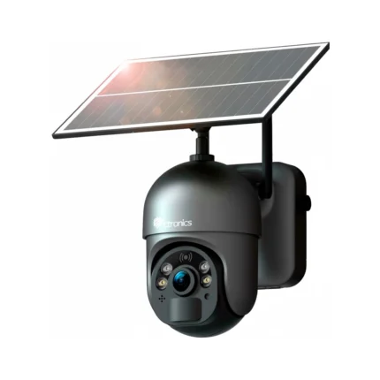Cámara de seguridad exterior Ctronics Solar 2.5K 4G PTZ con panel solar integrado