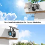Dos opciones de instalación para la cámara Ctronics Solar 2.5K montaje monobloque e instalación del panel solar por separado