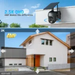 Comparativa de resolución entre 1080p Full HD y 2,5K QHD 2560x1440 de la cámara Ctronics Solar 2.5K