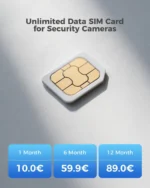 Tarjeta Nano SIM prepago para cámara Ctronics Solar 2.5K con tarifas de datos ilimitados