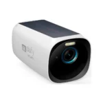 Cámara de seguridad solar inalámbrica eufyCam S330 BionicMind sobre fondo blanco neutro.