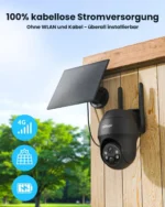 ieGeek 4G LTE instalada en exterior con panel solar y conectividad 4G