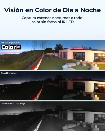 Reolink Argus 4 Pro con visión nocturna en color sin focos IR