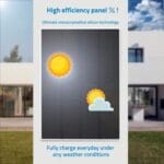 Tecnología fotovoltaica monocristalina de alta eficiencia en el panel solar universal NIVIAN
