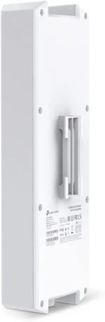 Parte posterior del TP-Link Omada EAP610 con riel para anclaje e instalación en pared o mástil.
