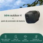 Cámara del pack Blink Outdoor 4 con el módulo de extensión para 4 años de batería.