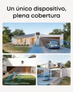 Cobertura exterior completa en vivienda con la cámara eufy Security SoloCam S4 en entrada y patio.