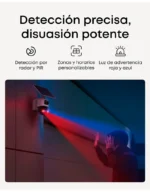 eufyCam S4 con detección por radar y PIR y luz de advertencia roja y azul para disuasión activa