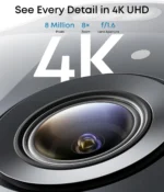 Lente 4K UHD del kit eufy solocam e42 con 8MP, zoom 8x y apertura f/1.6