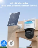 Reolink TrackMix LTE funcionando con red 4G LTE y panel solar de 6W sin WiFi