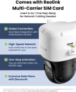Reolink TrackMix LTE con tarjeta SIM multicarrier para conexion 4G