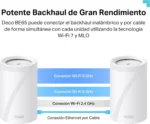 Funcionamiento de Backhaul híbrido en el TP-Link Deco BE65 mediante bandas Wi-Fi 7 y cable Ethernet