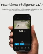 Smartphone mostrando el registro de tiempo 24/7 e instantáneas inteligentes de la eufyCam S3 Pro.