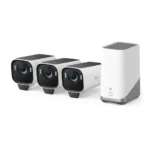 Kit de 3 cámaras de seguridad solares 4K eufyCam S3 Pro y estación central HomeBase 3.