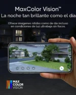 Muestra de pantalla de smartphone con imagen nocturna a color MaxColor Vision de la eufyCam S3 Pro.